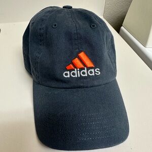 Adidas Dark Blue Cap with Bright Orange Logo